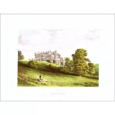 Lambton Castle Durham - Antique Woodblock Print 1880 • £2.99