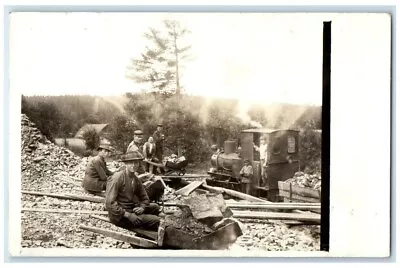 C1920's Mining Locomotive Occupational Germany Europe RPPC Photo Postcard • $19.97