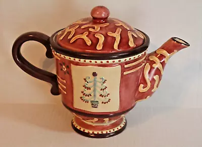 Vintage Pfaltzgraff Holiday Spice Christmas Tree & Star Full-Size Teapot Tea Pot • $24.99