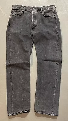 Vintage Levis 501 Jeans Straight Leg Acid Wash Mens 36x34 (Fit 34x31) Black Dark • $59.95