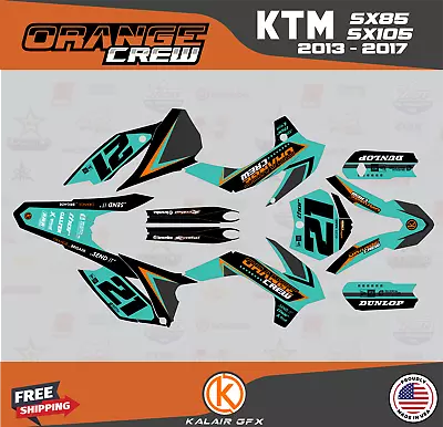 Graphics Kit For KTM 85SX 105SX SX85 SX105 (2013-2017) Crew - Teal • $122.27