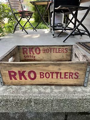 1 Antique Vintage Primitive Rko Bottlers Wood Wooden Crate • $4.49