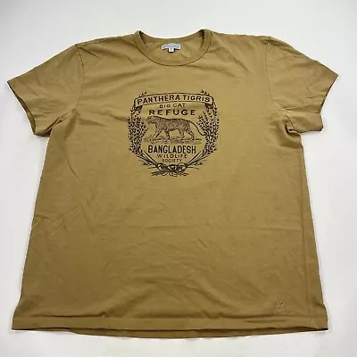 Wallace & Barnes Big Cat Refuge Wildlife T Shirt Size XL Brown Tan J Crew • $19.99