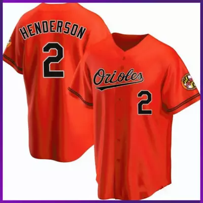 Gunnar Henderson #2 Baltimore Orioles MEN Stitched Jersey Orange • $36.49
