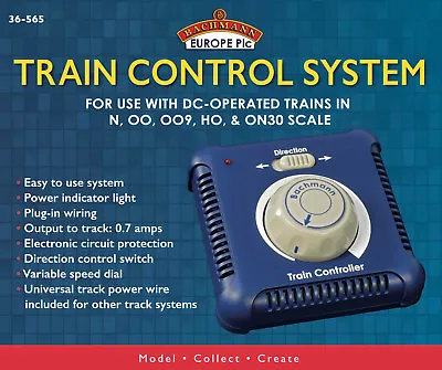 Bachmann 36-565 Single Track OO Train Controller And PSU (Replaces Hornby R8250) • £51.29