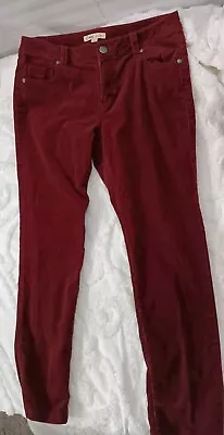 Womens Cabi Red Maroon Corduroy Jeans Size 8  • $18.99