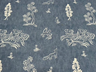 £58.99 • Buy Andrew Martin Fabric 'FRIENDLY FOLK - HAPPY BLUE' 2 METRES - OUTDOOR FABRIC