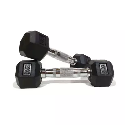 Morgan Rubber Hex Dumbbells Pair • $59.95