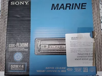 Sony Marine FM/AM CD Radio Model CDX-R30 Without Face Plate • $75