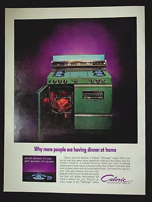 Caloric Heritage Gas Range Teal Double Oven May 1962 H&G VTG Print Ad • $8