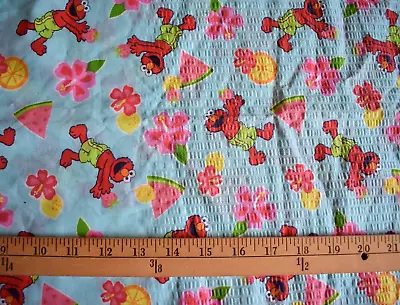 Elmo Sesame Street Mixed Print  Cotton Polyester Fabric  18x43 Inches Sold As Is • $6.75