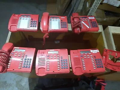 Mitel Superset Conventional System 4025 Red Lot Of 6 Phones And 3 Handsets • $219