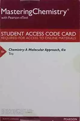 MasteringChemistry With Pearson - Misc. Supplies By Nivaldo J. Tro - New A • $28.62