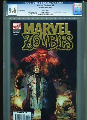 Marvel Zombies #1 CGC 9.6 (2006) Fourth 4th Print Hulk #1 Variant Cover Homage • $150