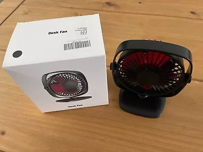 £7.99 • Buy Rechargeable Small USB Desk Fan Portable Small Quiet 3 Speed Table Cooling Fan