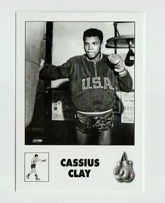  Rare  Cassius Clay/muhammad Ali 1960 Rome Olympics B/w Boxing Card! Gold Medal! • $14.95