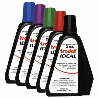 2 Oz Trodat/Ideal Rubber Stamp Refill Ink For Stamps Or Stamp Pads • $7.95