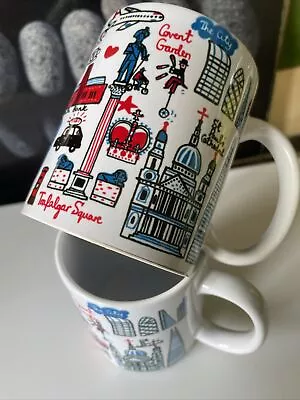 Mug Cup Cityscape London Eye Set Of 2 Very Nice All Brand New • £5