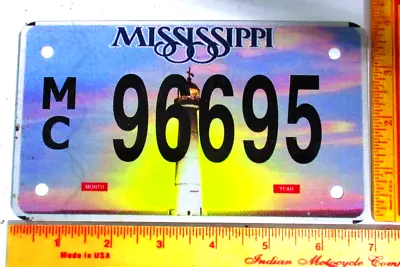 Mississippi Motorcycle License Plate Vintage Biker Garage Collectible Ms Tag-new • $7.95