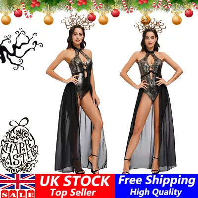 £23.73 • Buy Womens Greek Goddess Costume Medusa Snake Lover Christmas Party Costume Dress