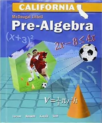 McDougal Littell Middle School Math: Student Edition Pre-Algebra 2008: Used • $15.99