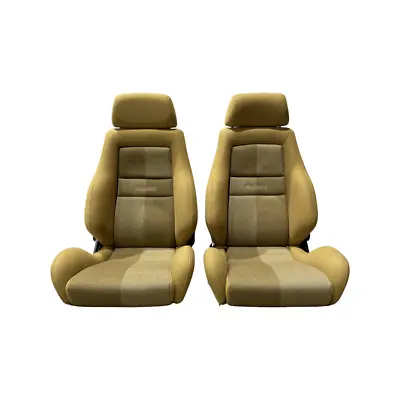 Genuine Recaro Seats LSB Monza Tan Block Headrests - Retrimmed (Pair) • $4390