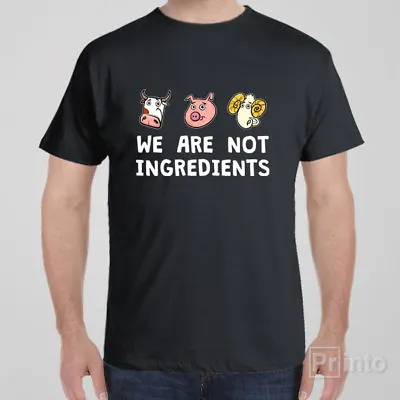 Vegan T-shirt WE ARE NOT INGREDIENTS - Funny Gift For Vegetarian • $17.10