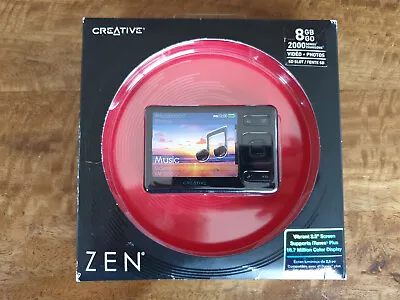 Creative Zen Media Player 8GB + SD SLOT - MP3 AAC WMA BRAND NEW SEALED IN BOX !! • $425