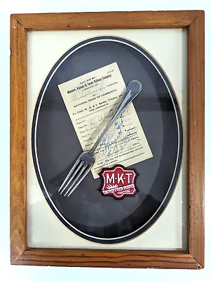 Missouri Kansas & Texas Railroad Memorabilia Shadow Box Frame By J. Allen Gruen • $75