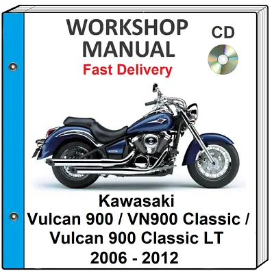 Kawasaki Vn900 Vulcan 900 Classic 2006 - 2012 Service Repair Shop Manual • $15.99