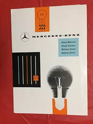 C.1958 MERCEDES-BENZ  DIESEL ENGINES  German Car Dealer Sales Brochure • $7.97