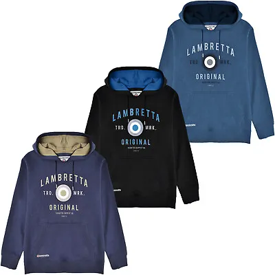 Lambretta Mens Original Target Print Pullover Sweatshirt Hoody Hoodie Jumper • £23.95