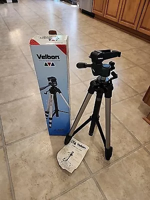 Velbon S-4000 Camera Tripod 22  To 60  (approx) W/ Quick Release Plate • $22.95