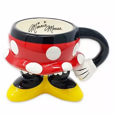 Disney Parks Minnie Mouse Mug Red Polka Dot Dress Legs Heels Novelty Retired NEW • $35.99