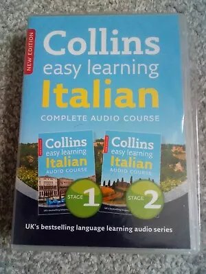 Collins Easy Learning Italian  Complete Audio Course. Stage 1 & 2. Brand New. • £15