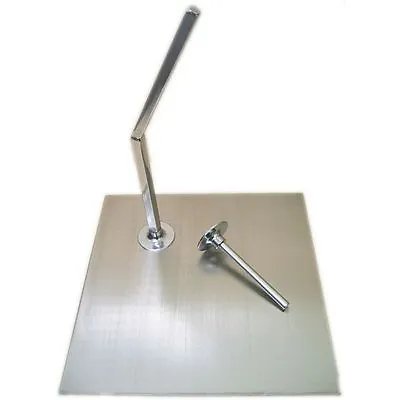 MA-008 Brushed Metal Square Base For Mannequin With Dual 0.5  Calf & Sole Rods • $39.99