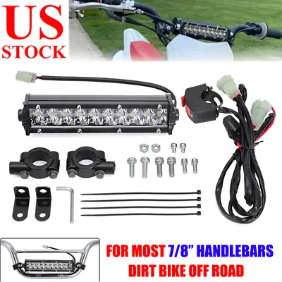 Led Headlight Light Bar Lighting Kit Driving Lamp For 7/8” Handlebars Dirt Bike • $29.95