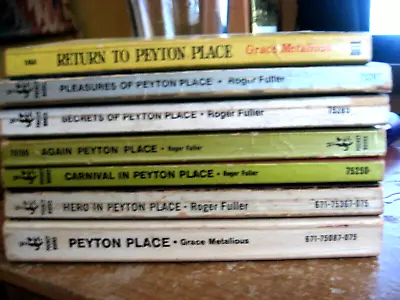 Lot Of 7 PEYTON PLACE Grace Metalious Vintage Paperback Books Novels • $29.99