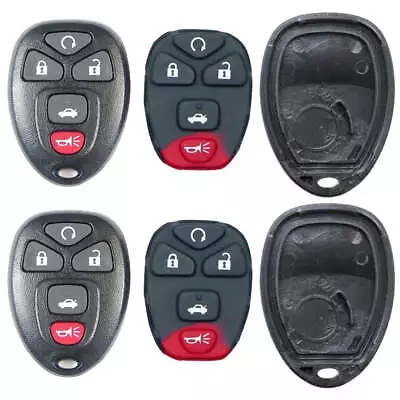 Remote Keyless Fob Case Shell Pad 5 Buttons Compatible With GM OUC60221 (2 Pack) • $7.98