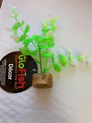 GloFish Plant Aquarium Decor Green & White Small 5.5 Inch Aqua Weighted Decor  • £7.07