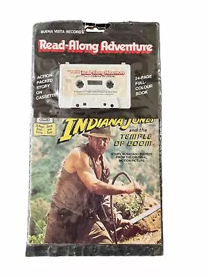 Indiana Jones And The Temple Of Doom Read Along Adventure Book & Cassette Tape • $25