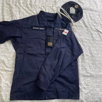 £15 • Buy Genuine Royal Navy Combat Jacket & Beret, Epaulettes. Used Once.