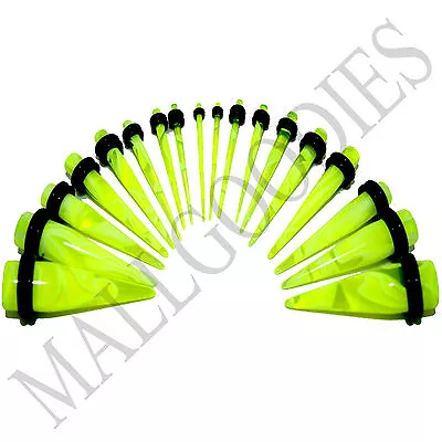 V059 Green Marble Stretchers Tapers Expanders Plugs 00G Gauge Neon • $7.95