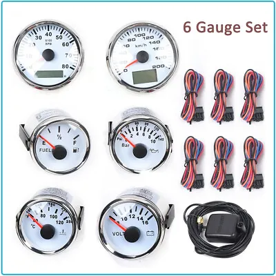 6 Gauge Set GPS Speedometer Tachometer Waterproof For Car Marine Boat Truck • $128.25