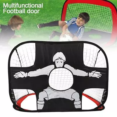 2 In 1 Football Goal Posts For Kids Foldable Football Net Pop Up Goal Target Net • £16.80