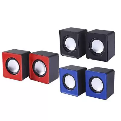 Mini Computer Speakers Surround Loudspeakers USB Charging Audio Accessories Gift • £7.13