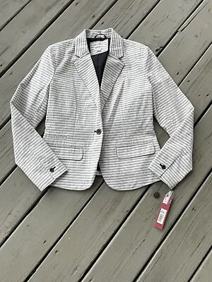 New Merona Women's Size 6 Striped One Button Blazer Jacket • $17