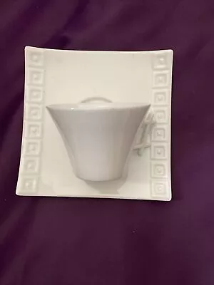 Medal De Noblat Limoges Extra Blanc France Vertige Tea Cup And Saucer Set • £6.99