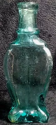 Estate Western Glass 1860s Fancy Aqua Blue Perfume Bottle Dug In California Sand • $35