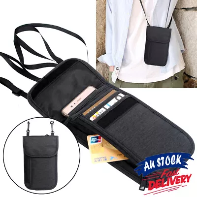 $15.55 • Buy Wallet Bag Card Holder Travel Stash Passport Neck Pouch Blocking RFID Security
